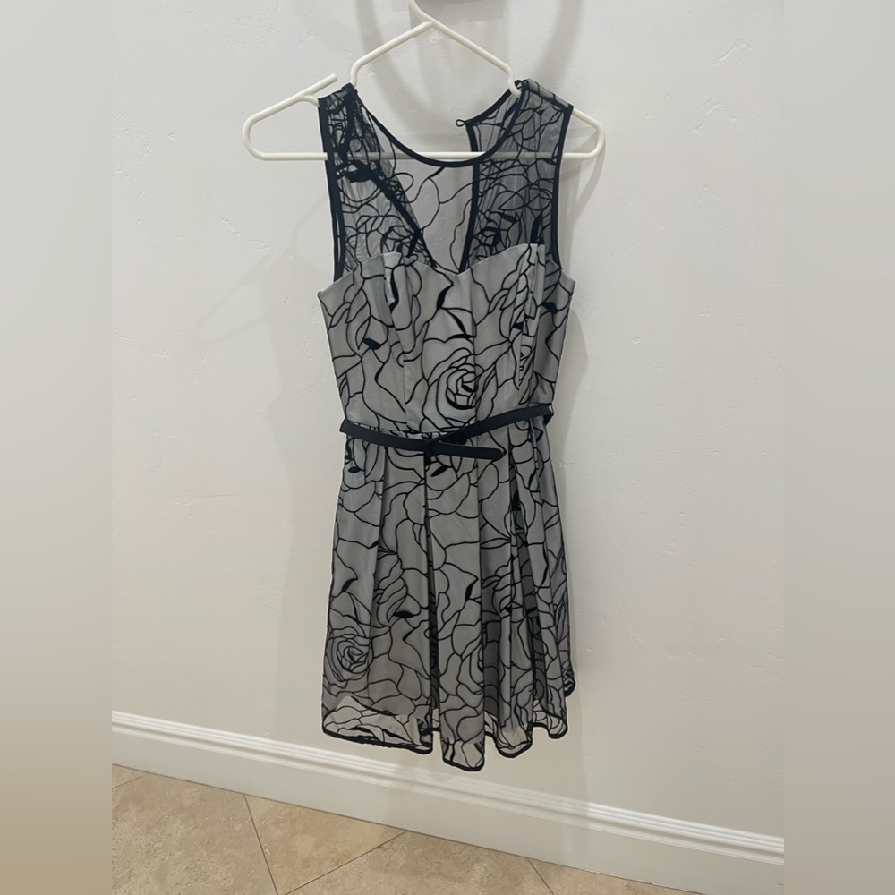 Black and white mini dress